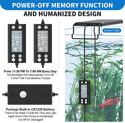 Fullgain FG-178 Programmable LED Aquarium Light with LCD Monitor