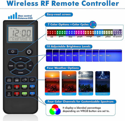 Fullgain FG-158 Remote Control LED Aquarium Light