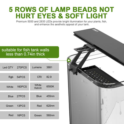 Fullgain FG-163 Clip On Full Spectrum Aquarium LED Light