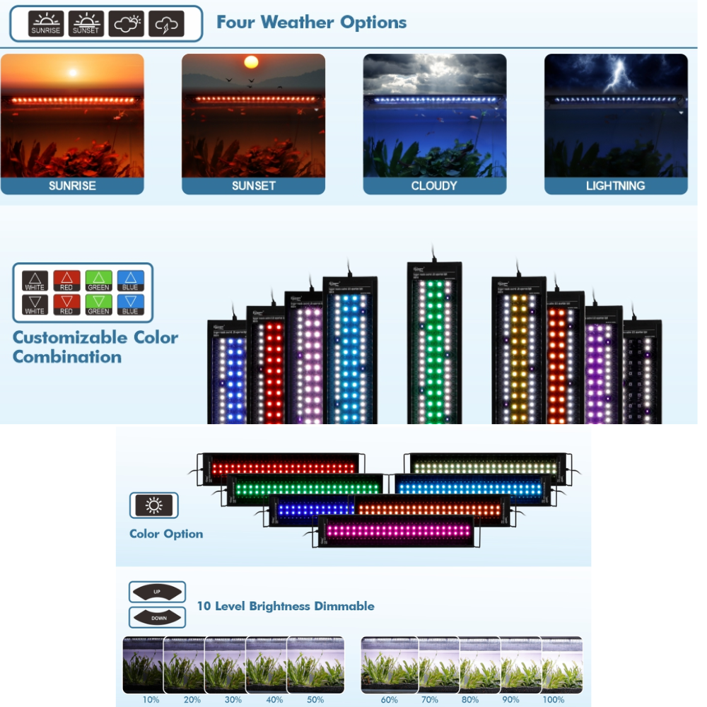 Fullgain FG-158 PRO Remote Control LED Aquarium Light