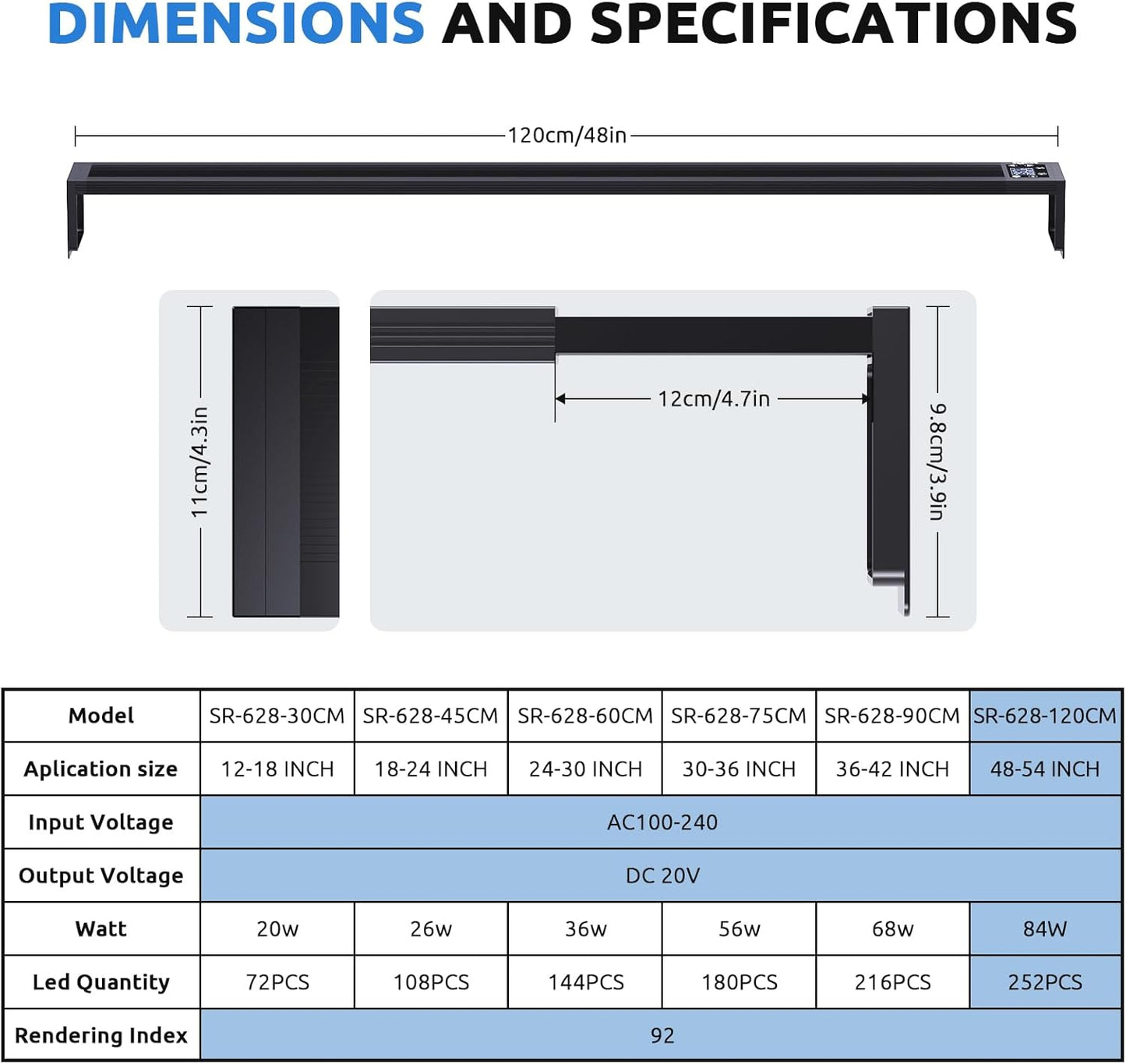 Fullgain FG-199 Planted LED Aquarium Light