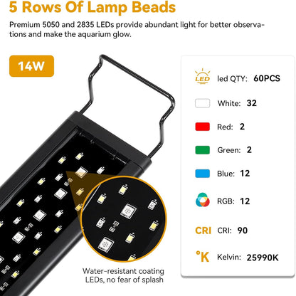 Fullgain FG-196 24/7 Planted LED Aquarium Light