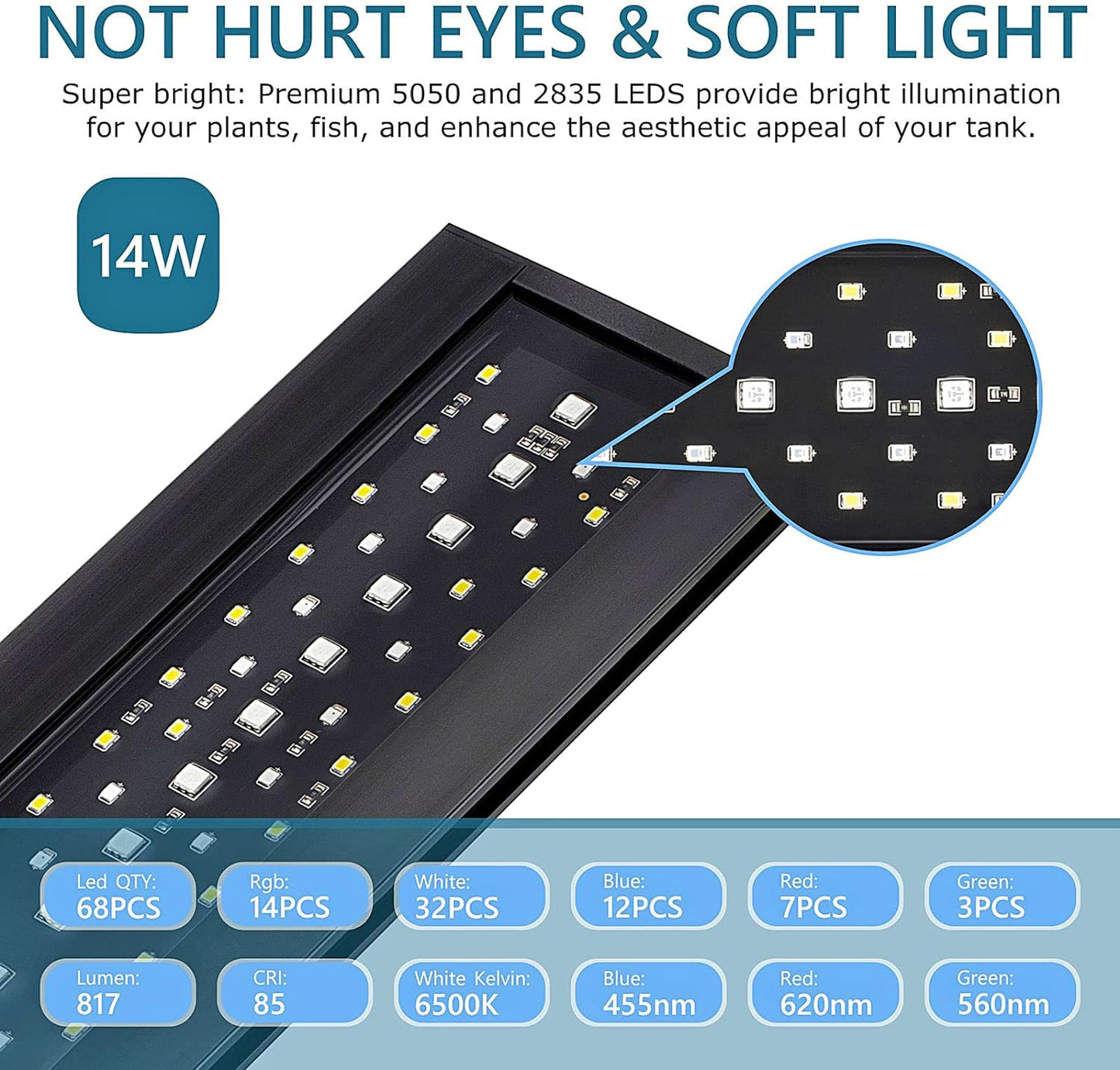 Fullgain FG-147 Clip On 24/7 LED Aquarium Light